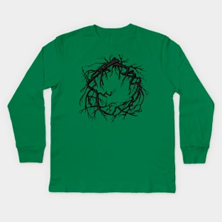 Deadwood Wreath Kids Long Sleeve T-Shirt